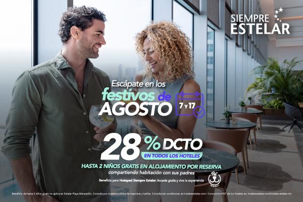Escápate en los festivos de agosto ESTELAR Recinto del Pensamiento Hotel & Centro de Convenciones Colombia - Manizales Escápate en los festivos de agosto ESTELAR Recinto del Pensamiento Hotel & Centro de Convenciones Colombia - Manizales